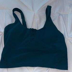 lululemon athletica Teal Ribbed Tank Top